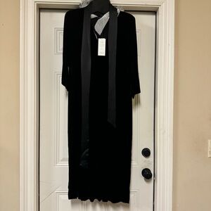 Eileen fisher black surplice dress